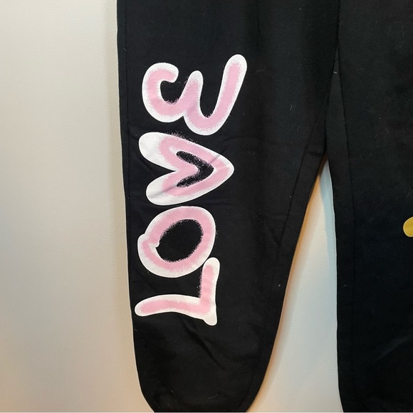 Wild Fable Black Joggers with Pink and Yellow Accents - Picture 4 of 8